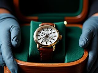 豪華な箱に入った完成したビスポークウォッチ